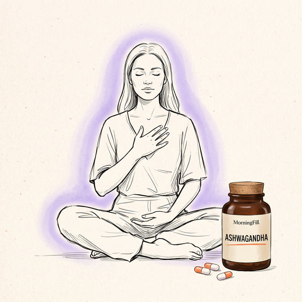 MorningFill Premium Supplements — Ashwagandha capsules for stress support