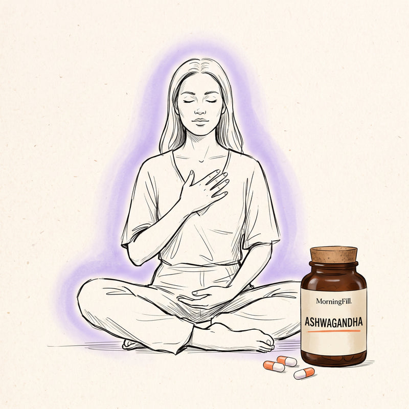 MorningFill Premium Supplements — Ashwagandha capsules for stress support