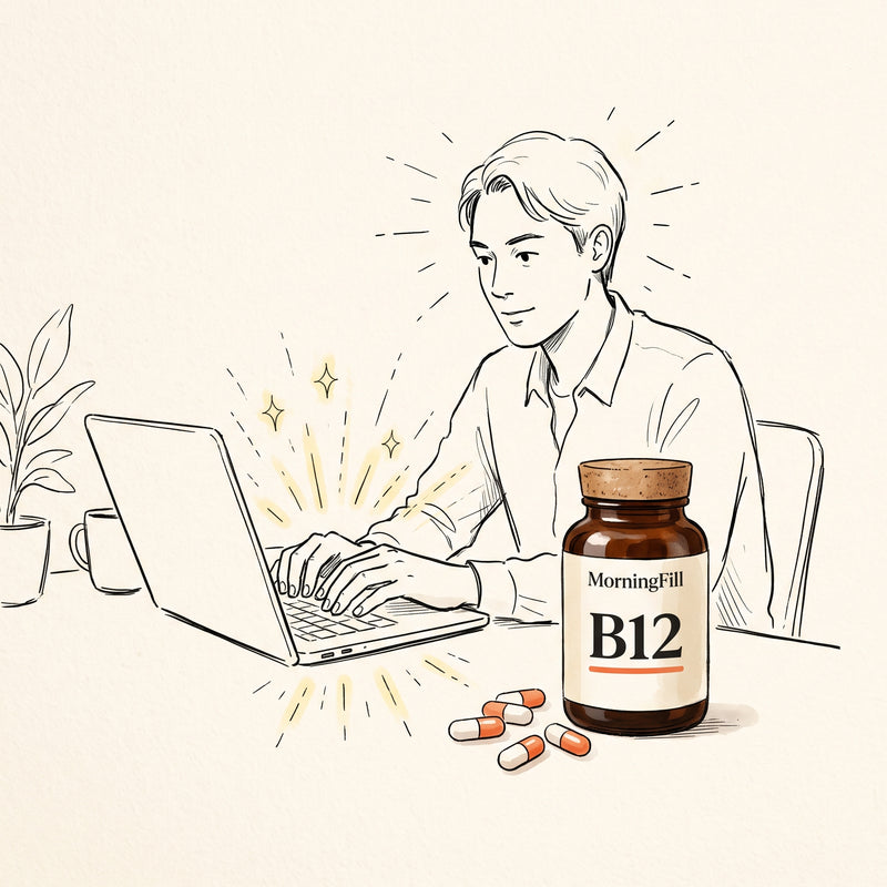 MorningFill Premium Supplements — Vitamin B12 capsules for energy support