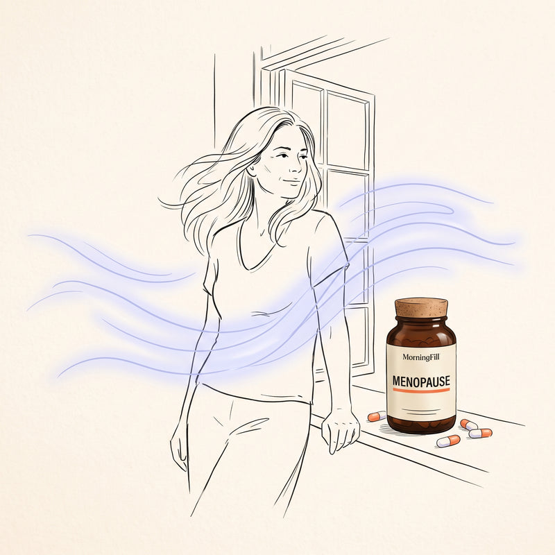 MorningFill Premium Supplements — Menopause support capsules for transition wellness