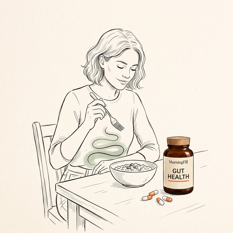 MorningFill Premium Supplements — Gut health capsules for digestive comfort