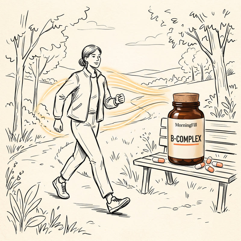 MorningFill Premium Supplements — B-Complex capsules for energy and metabolism
