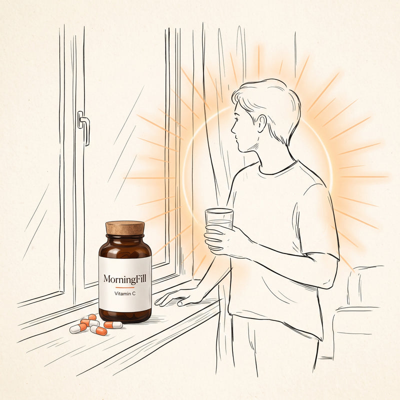 MorningFill Premium Supplements — Vitamin C capsules for immune support