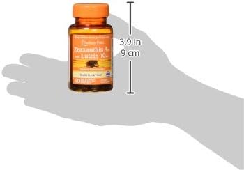 Puritan's Pride Zeaxanthin 4mg with Lutigold™ Lutein 10mg Carotenoids, Dietary Supplement for Healthy Eyes and Vision, 60 Easy-to-Swallow Rapid Release Softgels (Pack of 2)