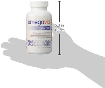 OmegaVia EPA 500, Purified Omega-3 Fish Oil Supplement, 500 mg EPA in Triglyceride Form, Burpless Fish Oil, Non-GMO, Gluten-Free, IFOS 5-Star, 120 Softgels (Pack of 2)