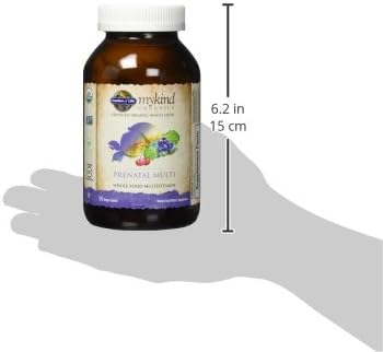 Garden of Life Organics Women’s Prenatal Multivitamin with Vitamin D3,B6,B12,C & Iron,Folate for Energy & Healthy Fetal Development – Organic,Non-GMO,Gluten-Free,Vegan,60 Day Supply,(Pack of 2)