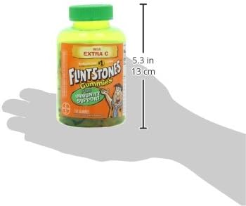 Flintstones Gummies Kids Vitamins with Immunity Support*, Kids and Toddler Multivitamin with Vitamin C, Vitamin D, B12, Zinc & More, Orange 150ct, (Pack of 2)