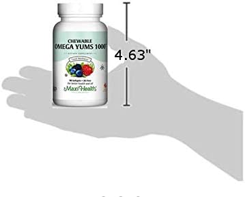 Maxi Health Omega Yums 1000 - Kid Friendly - Fruity Burst Flavor - 110 Softgel Capsules - Kosher