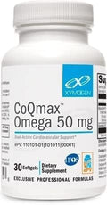 XYMOGEN CoQmax Omega 50 mg - Dual-Action Heart Health Support - CoQ10 Plus Fish Oil Omega-3 - MaxSimil Monoglyceride EPA DHA - Enhanced Absorption - 30 Softgels
