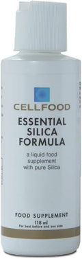 Cellfood Essential Silica Anti-Aging Formula, 4 fl oz - Supports Healthy Bones, Joints, Hair, Skin, Nails, Teeth & Gums - Easy to Absorb Liquid - Gluten Free, Thiaminase Free, Non-GMO - 40-Day Supply