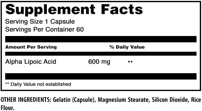 Amazing Formulas Alpha Lipoic Acid | 600 Mg Per Serving Supplement | Capsules | Non-GMO | Gluten Free | Made in USA (120 | 3 Pack)