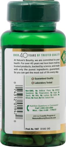 Nature's Bounty Milk Thistle 1000mg, Herbal Health Supplement, Daily Supplement, Gluten Free, Rapid Release Softgels, 50 Ct (Pack of 2)