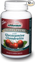 Cherry Prime Montmorency Tart Cherry with Glucosamine & Chondroitin - 90 Capsules (Case of 12)