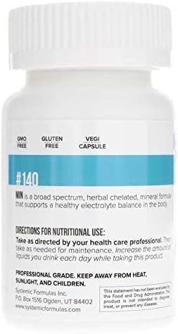 Systemic Formulas MIN Multi Mineral Plus – 60 Capsules | Essential Mineral Complex for Daily Wellness, Cellular Replenishment & GeoMetal™ Keychain Pill Holder (60 Capsules, Pack of 2)