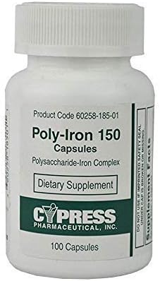 Poly-Iron 150 Capsules Compares To Niferex 150, 100 ea