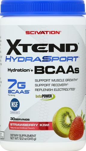Scivation XTEND Sport BCAA Powder Strawberry Kiwi Splash - Electrolyte Powder for Recovery & Hydration with Amino Acids - 30 Servings,(Pack of 2)