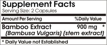 Bamboo Extract 900mg ~ 180 Capsules - No Additives ~ Naturetition Supplements