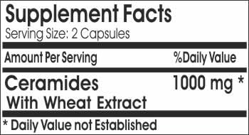 Ceramides with Wheat Extract 1000mg ~ 180 Capsules - No Additives ~ Naturetition Supplements