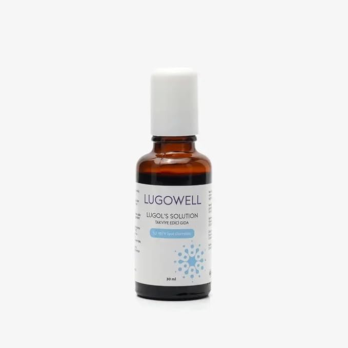 LugoWell Lugol's Solution | 2% Iodine & Potassium Iodide Drops | 30ml/1 fl oz | Roll-on Cap