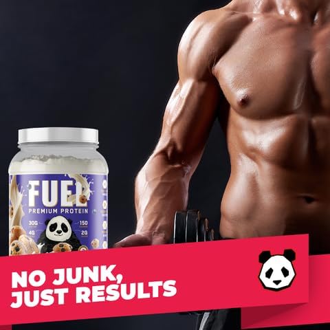 Underground Bio Labs Panda Fuel Premium Protein Whey,Hydrolyzed Collagen,Casein,Probiotics, Enzymes, Keto Friendly,Time Release, 25 Servings (2.5 Pound, Blueberry Muffin)