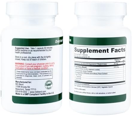 Sleep - Natural Sleep Aids for Adults with l theanine Supplement, Ashwagandha, Magnesium, Valerian Root, Melatonin - Non-Habit Forming Formula for Rejuvenating - 30 Capsules (Pack of 1)