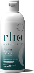 Rho Nutrition Liposomal D3K2 – Ultra High Absorption Liquid Vitamins D3 and K2 Supplement – Supports Immune System & Overall Health; Supports Strong Bones & Muscles, and a Healthy Heart