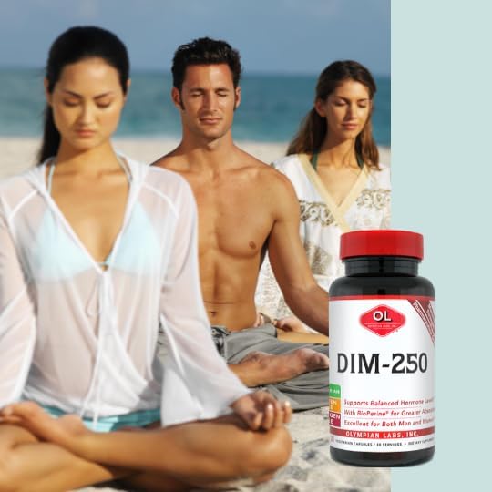 Olympian Labs DIM Supplement 250mg with BioPerine® – 30 Capsules – Supports Healthy Estrogen Metabolism, Hormonal Balance & Overall Wellness for Men and Women