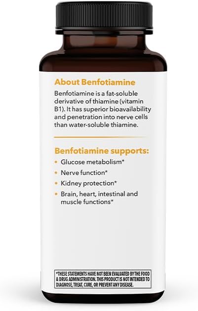 LifeSeasons Benfotiamine 300 mg per 2 Capsules – High‑Absorption Fat‑Soluble Vitamin B1 Supplement for Nerve & Metabolic Support, Cognitive & Circulatory Health – 60 Vegan Capsules