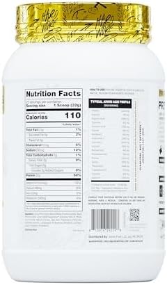 Jocko Fuel Whey Protein Isolate Pro Series, Caramel, 25g Low Lactose Whey + Beef Collagen, with Digestive Enzymes + Probiotics, 4.7g BCAAs, Low Carb, 25 Servings