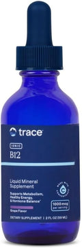 Trace Minerals Ionic B12 - Liquid Multivitamin for Hormone Balance & Healthy Nerve Function - Supports Metabolic Health - Enzyme Production - Natural Wellness Formula - 2 fl oz (59 Servings)