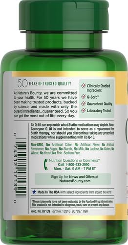 Nature's Bounty CoQ10, Supports Heart Health, Dietary Supplement, 200mg, 80 Rapid Release Softgels (Pack of 3)
