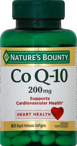 Nature's Bounty CoQ10, Supports Heart Health, Dietary Supplement, 200mg, 80 Rapid Release Softgels (Pack of 3)