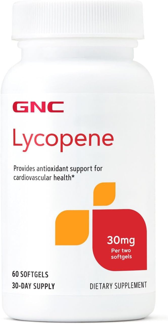 GNC Lycopene 30mg, Provides Support for Cardiovascular Health, 60 Softgels