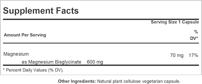 ANDREW LESSMAN Magnesium Bisglycinate - 120 Capsules - 70mg. Gentle, Highly Absorbable, Non-Laxative, Calming Magnesium for Relaxation. Enhanced Absorption. No Stomach Upset