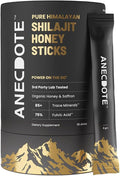 ANECDOTE Himalayan Shilajit Honey Sticks with Organic Honey & Saffron | Boosts Stamina | Supports Immunity | 75% Fulvic Acid, 85+ Trace Minerals | No Added Sugar | 30 Sticks