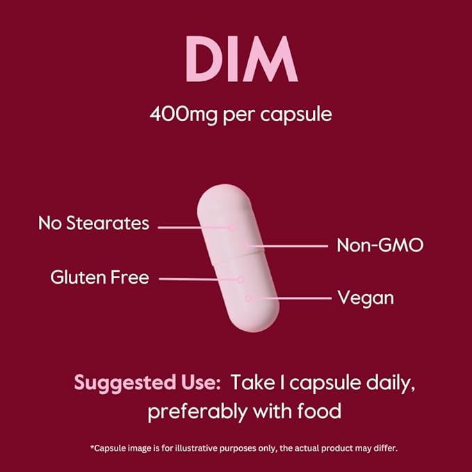 BESTVITE DIM (Diindolylmethane) 400mg with Bioperine (120 Vegetarian Capsules) - No Stearates - No Gelatin - Vegan - Non GMO - Gluten Free