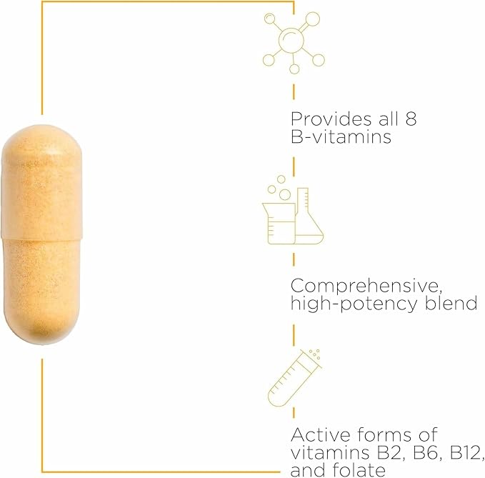 Integrative Therapeutics Active B-Complex -Cellular Energy & Heart Health Support with Vitamins B2, B6 & B12* - Supports Nervous & Immune Systems - Third-Party Tested - 120 Capsules (60 Servings)