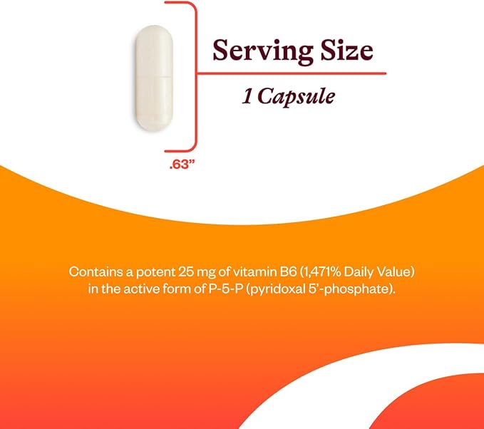Seeking Health P-5-P (Pyridoxal 5-Phosphate) - Immune Health & Homocysteine Metabolism Support - Support Energy Production with Bioavailable Vitamin B6-25, 100 Capsules