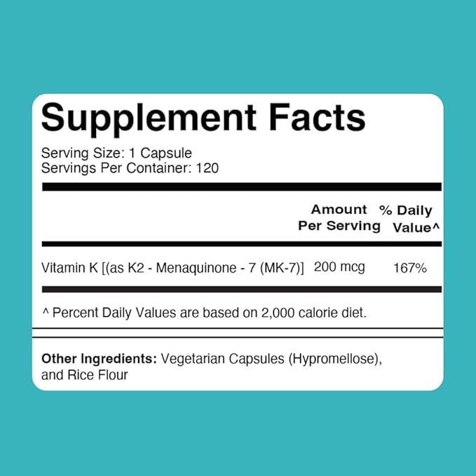 Dr. Colbert, MD Super K2 | Divine Health | MK-7 | Vitamin K2 | 200mcg | 30 Day Supply | 120 Capsules