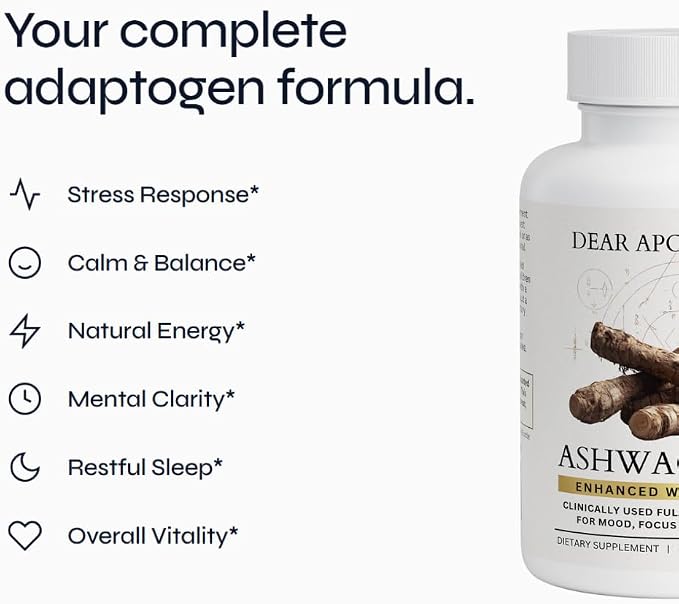 Organic Ashwagandha with BioPerine® | 600mg Root Extract | Black Pepper for Absorption | 60 Vegetarian Capsules | Non-GMO, Gluten Free
