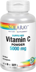 SOLARAY Vitamin C Crystalline 5000mg | Buffered Powder for Gentle Digestion | Healthy Immune Function, Collagen Synthesis & Antioxidant Support | 8 oz