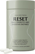 Reset Daily Probiotic + Prebiotic Plant Digestive Enzymes – Advanced Gut Reset for Women – Bloating Relief, Weight Management, Digestion, Gut Health – Vegan, Shelf-Stable – 60 Capsules (30-Day Supply)