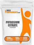 BulkSupplements.com Potassium Citrate Powder - Potassium Supplement, Electrolytes Supplement - Pure, Gluten Free - 310mg per Serving, Multiple Servings (100 Grams - 3.5 oz)