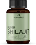 GREEN'S BEST Pure Himalayan Shilajit Capsules – Organic Fulvic Acid Supplement for Energy & Immune Support – Boosts Stamina & Brain Health – Vegan, No Additives