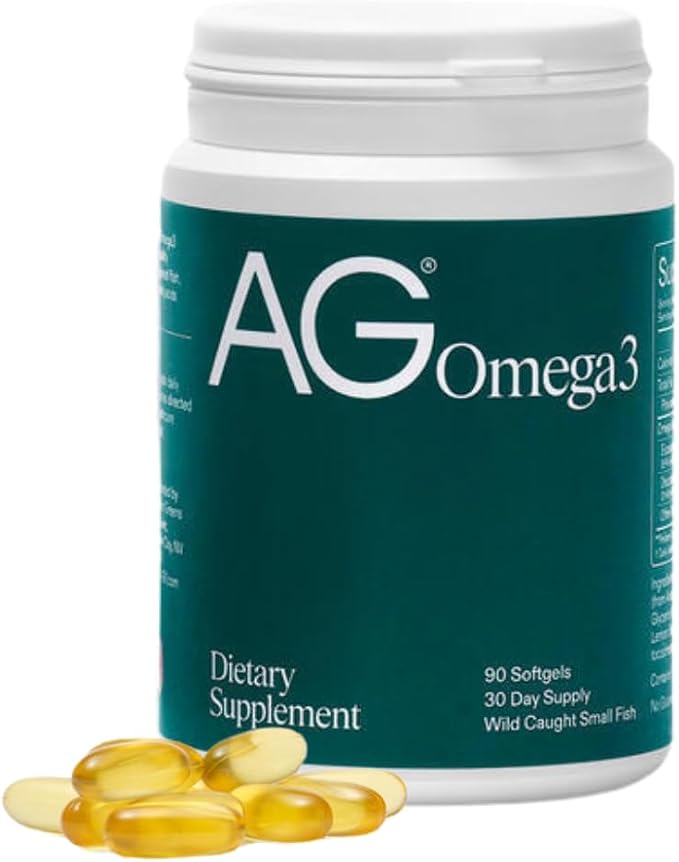 AG1 Omega 3 Fish Oil Softgels – 2000mg EPA & DHA from Wild-Caught Fish, Supports Heart, Brain & Joint Health | 90 Capsules | Athletic Greens Supplement