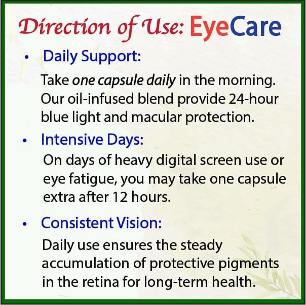 Advanced EyeCare | USDA Organic Eye Health Supplement with Lutein & Zeaxanthin | Maqui, Goji & Sea Buckthorn Extracts | 60-Day Supply | Vegan, Non-GMO, Made in USA