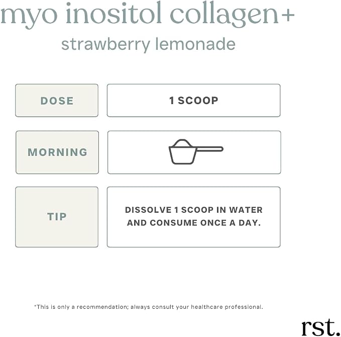 MYO INOSITOL Collagen+ Myo-Inositol & D-Chiro Inositol (40:1), Hydrolyzed Collagen, Folate, Zinc & Vitamin B6 Hormonal Balance, Fertility, Skin & Hair Support Strawberry Lemonade 750 g