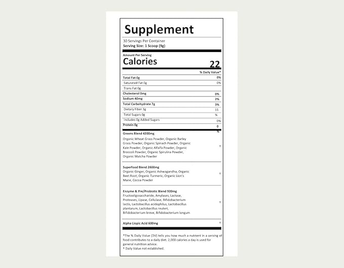 The Nerve Brand Neuropathy Superfood Blend, Greens Powder with R Alpha Lipoic Acid & Lions Mane for Nerve Support, Chocolate, 30 Servings