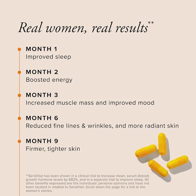 Serovital Renewal Complex - Anti Aging Supplements - Amino Acids - Peptides - Improved Energy and Immunity, Better Deeper Sleep, 30-Day Supply