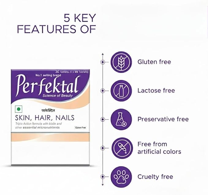 Hair Skin Nail Supplement Triple Action Formula enriched with Biotin, Zinc, Selenium,Grape Seed Extract, for Healthy Skin, Hair, and Nails | Gluten Free Vegetarian Tablets(Pack of 1)
